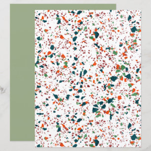 Funky Colourful Terrazzo Art Scrapbook Paper