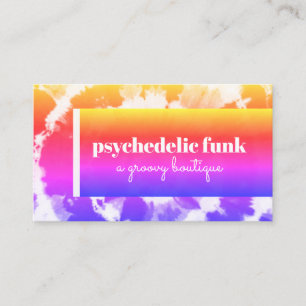 Funky Colourful Tie Dye Business Card