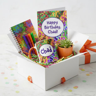 Funky colours personalised mug