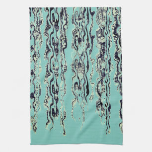 Funky Cool Light Teal Tea Towel