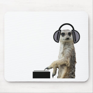 Funky cool meerkat dj mouse mat