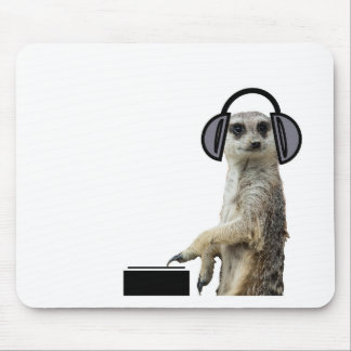 Funky cool meerkat dj mouse mat