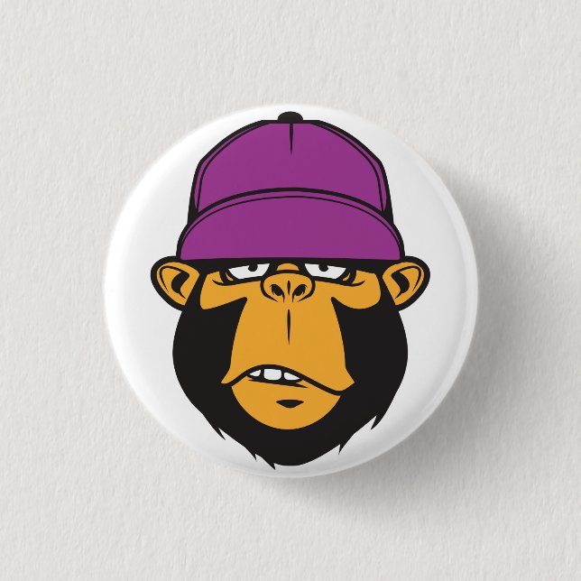 Funky Cool Monkey 3 Cm Round Badge (Front)