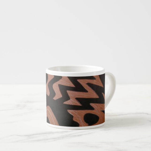 Funky Copper Zigzag Speciality Mug (Front Right)