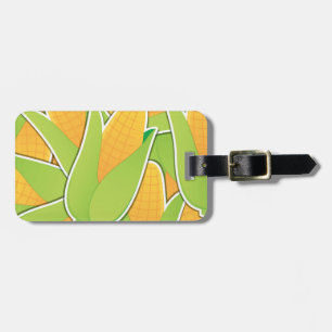 Funky corn luggage tag