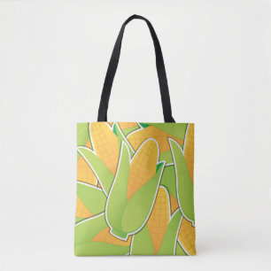 Funky corn tote bag