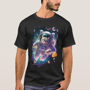 Funky Cosmic Space Cat Cat Astronaut Cat  Graphic T-Shirt
