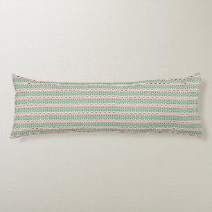 Funky Cottagecore Boho Christmas Stripe Pattern Body Cushion