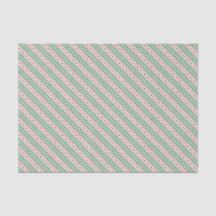 Funky Cottagecore Boho Christmas Stripe Pattern Tissue Paper
