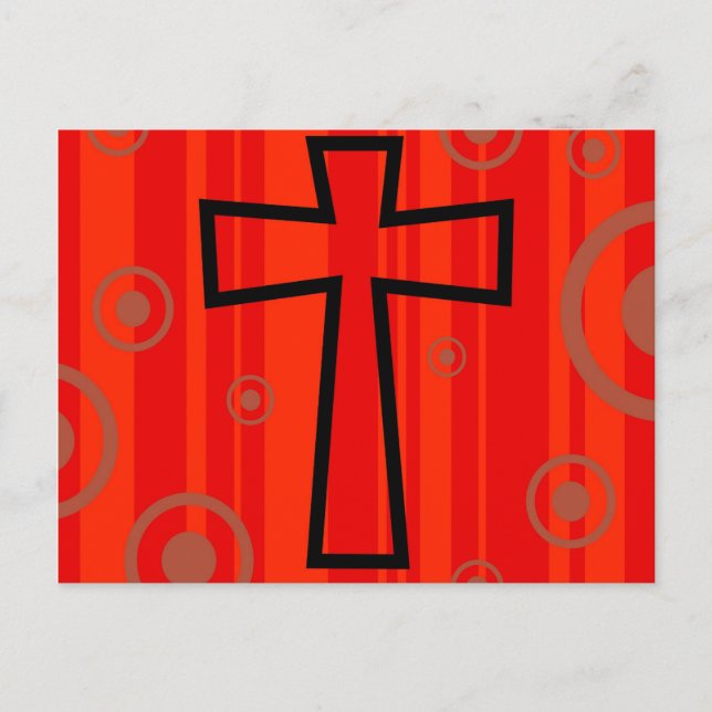 Funky Cross Postcard (Front)