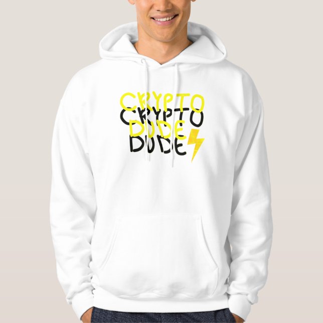 Funky Crypto Dude Energy Power Sign Hoodie (Front)