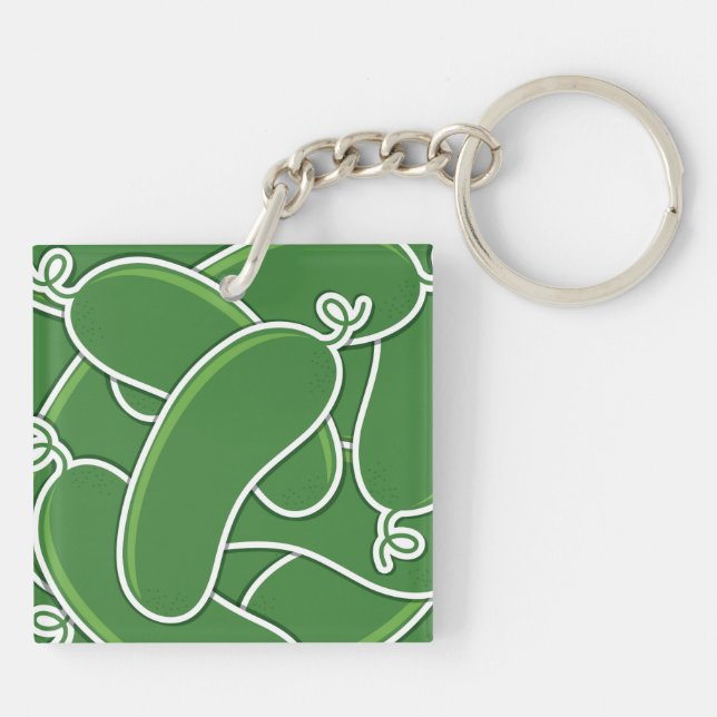 Funky cucumber key ring (Back)