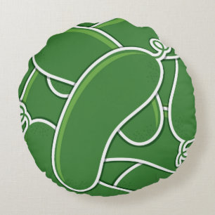Funky cucumber round cushion