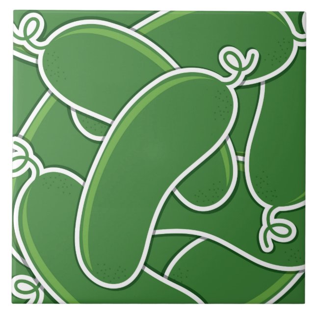 Funky cucumber tile (Front)