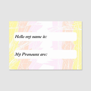 Funky Customisable Pangender Pride Flag Name Tag