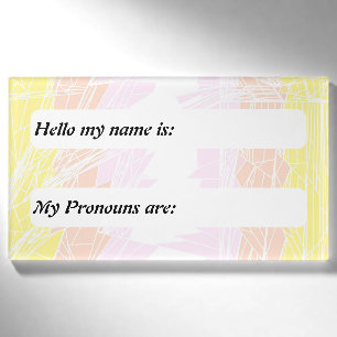 Funky Customisable Pangender Pride Flag Name Tag