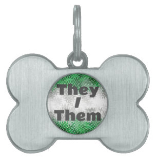 Funky Customisable Pronoun Grayromantic Pride Flag Pet ID Tag