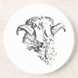 Funky Cute Sheep Ram Coaster