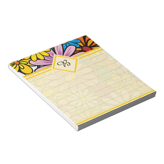Funky daisies notepad (Angled)