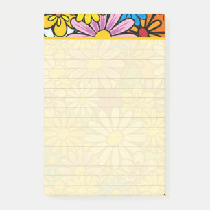 Funky daisies post-it notes
