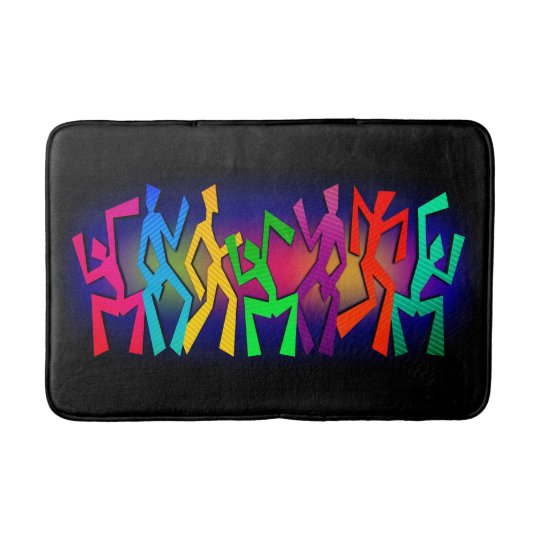 Funky Dancers Bath Mat Zazzle Co Uk