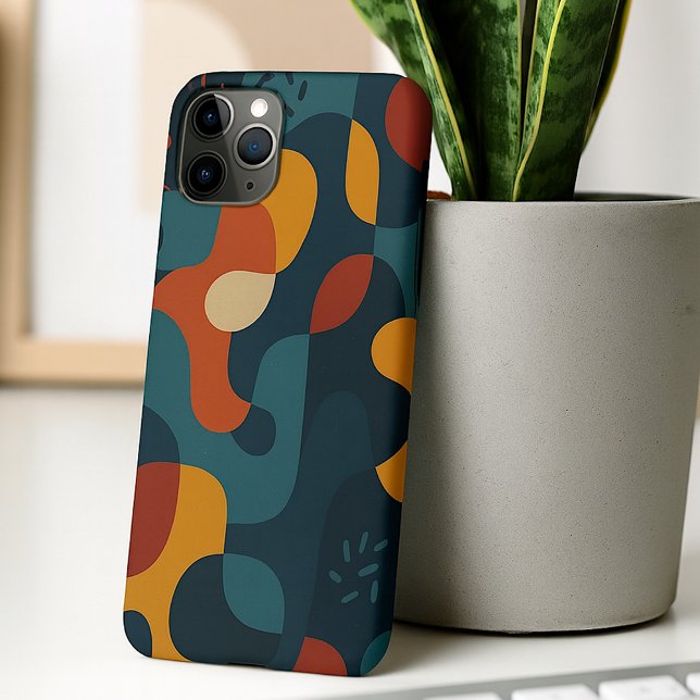Funky Dark Colours Amorphous Shapes Art Pattern Case-Mate iPhone Case (Creator Uploaded)
