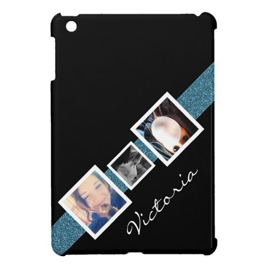 Funky Diagonal 3 Photo Personalised Case For The iPad Mini
