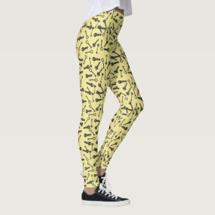 Funky Different Key Shapes Pattern Leggings