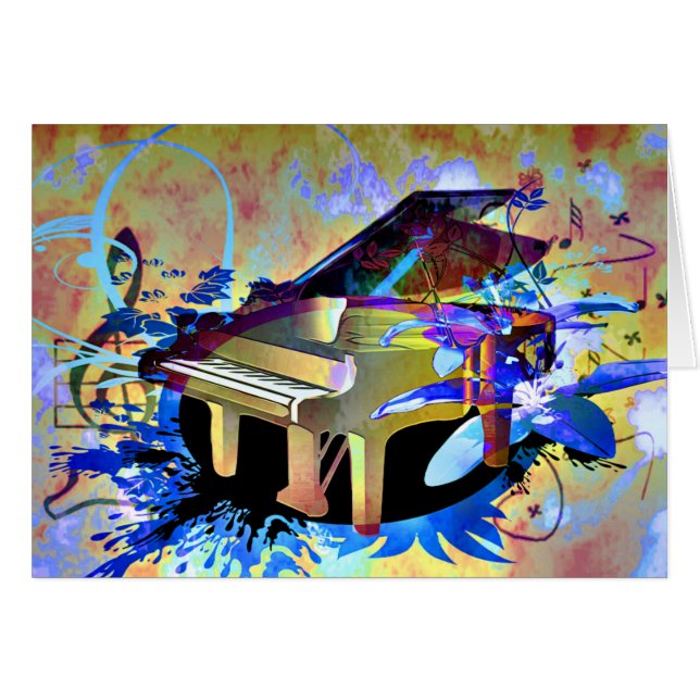 Funky Digitally Coloured Piano (Front Horizontal)