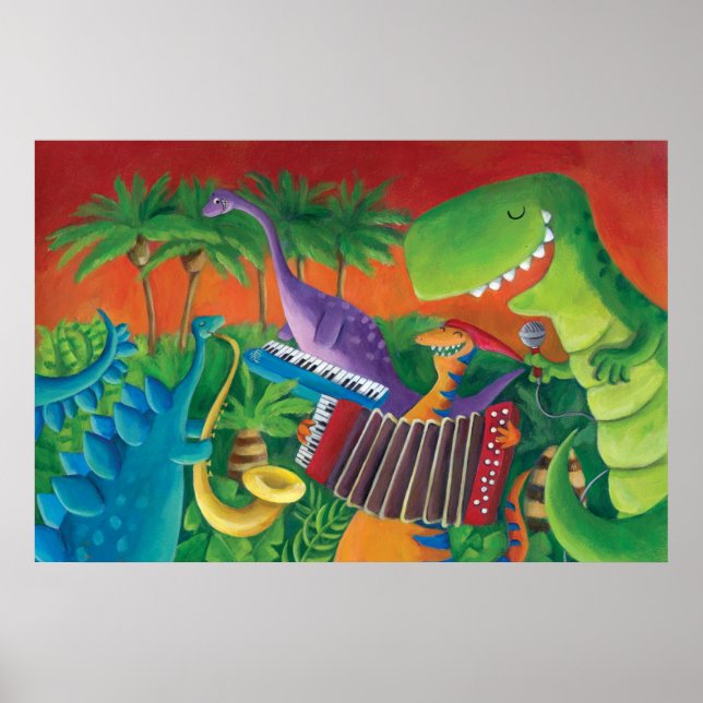 Funky Dinosaur Band Poster (Front)