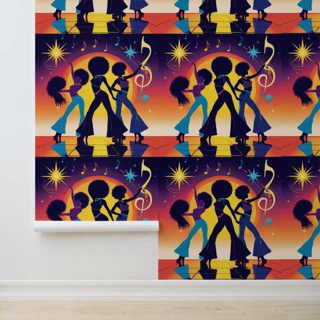 Funky Disco Party Peel and Stick Wall Decor (Application)