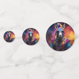 Funky Donkey Blue Glasses Confetti