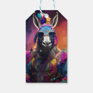 Funky Donkey Blue Glasses  Gift Tags