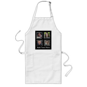 Funky Doodle Picture Frame Collage Long Apron