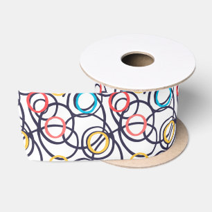 Funky Doodles Circles Satin Ribbon