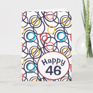 Funky Doodles for 46th Birthday Card