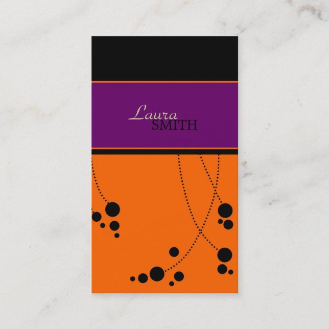 Funky Dots Business Cards (Front)
