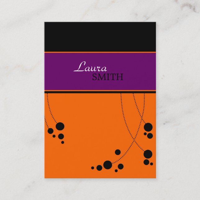 Funky Dots Business Cards (Front)