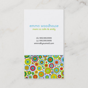"Funky Dots 'n' Stripes" Mummy Business Card