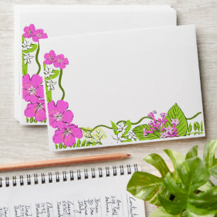 Funky Drawn Tropical Destination RSVP Cards Envelope