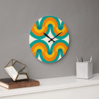 Funky Eclectic Retro Half Circles Art Pattern