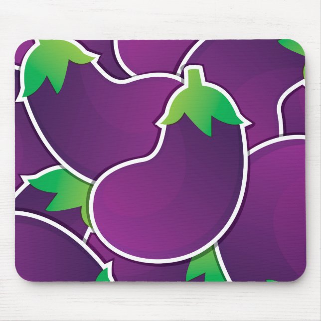 Funky eggplant mouse mat (Front)