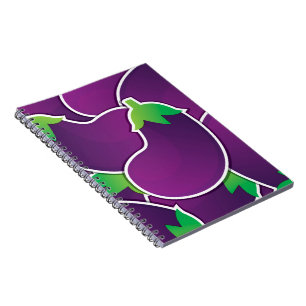Funky eggplant notebook