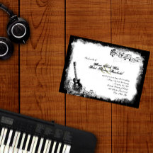 Funky Electric Guitar Music Wedding Invitation