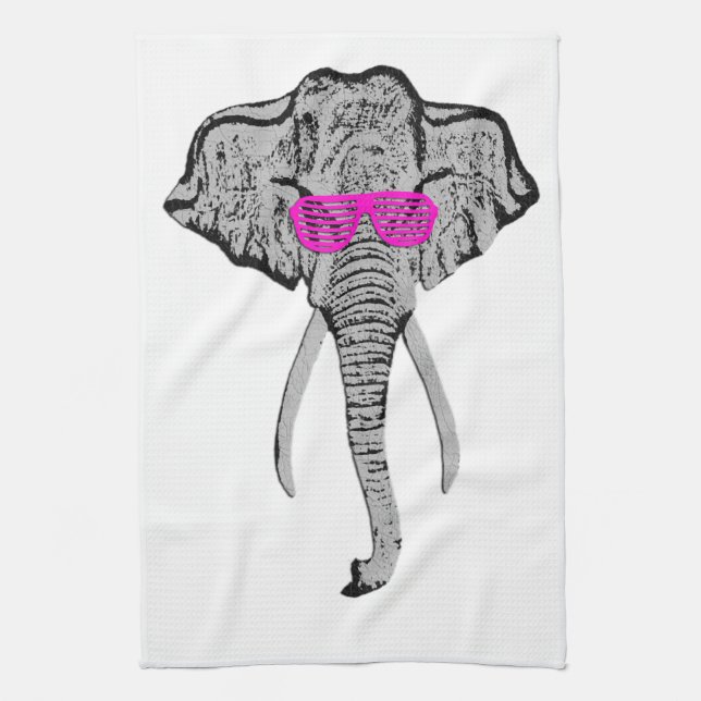 Funky Elephant - Kitchen Towel (Vertical)