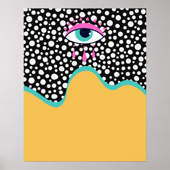 Funky Evil Eye Poster (Front)