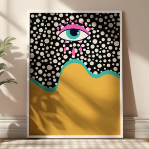 Funky Evil Eye Poster