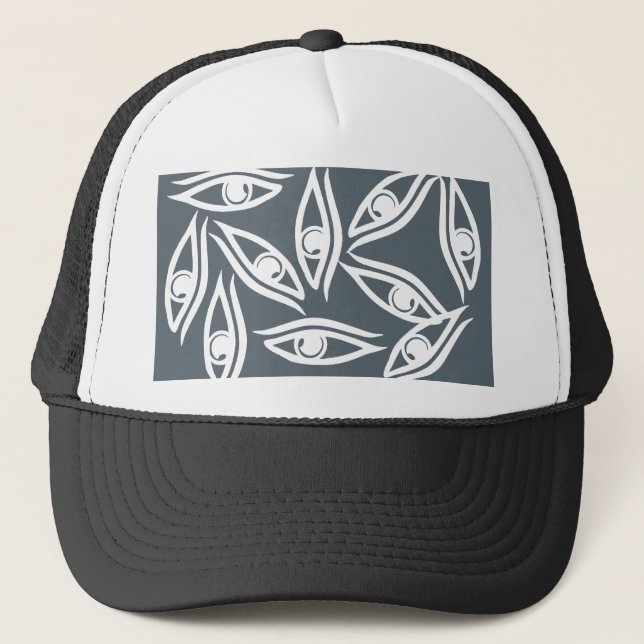 Funky Eye Pattern Product Trucker Hat (Front)