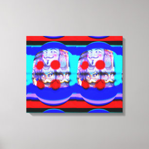 Funky fantasy eggs art canvas print