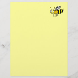 Funky Farm Honey Bee Recycled Letterhead Paper